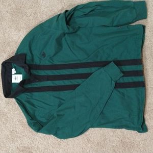 Adidas Green and Black Gender Neutral Rugby Jersey in Small